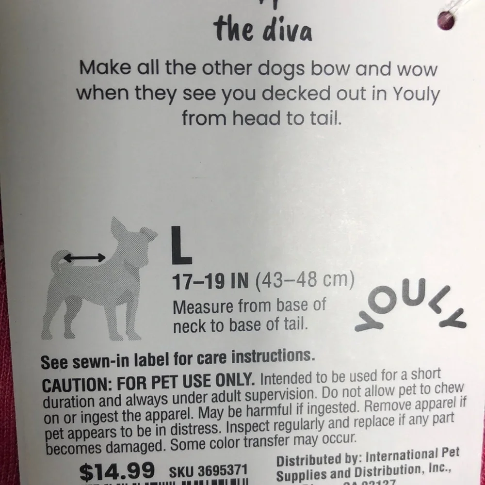 NWT Next Level Diva Dog T-shirt L